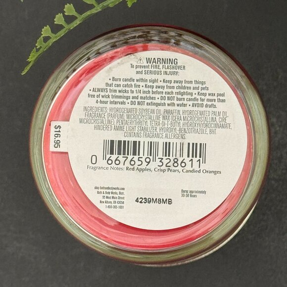 BBW Winter Candy Apple Bath & Body Works Single Wick Candle - Picture 10 of 10